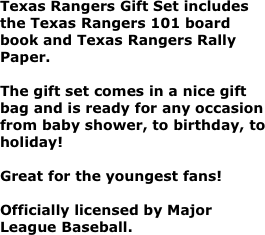 Texas Rangers Gift Set includes