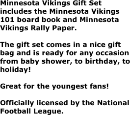 Minnesota Vikings Gift Set includes